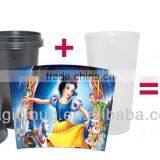 16 oz Double Wall Plastic Travel Mug With Cover Paper thumbnail-1