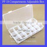 Clear Plastic Removable Organizer pp Storage Box With 18 Dividers thumbnail-1
