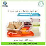 3 Compartment Plastic Food Storage Container