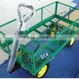 Steel Mesh Garden Heavy DutyFour-wheel Garden Cart TC1840 thumbnail-1