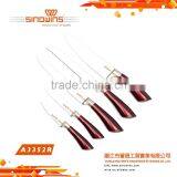 A3338R-1 Hot Sale High Quality 5pcs Stainless Steel Knife Set With Rubber Sprayed Handle thumbnail-3