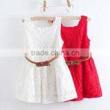 Summer Lace Vest Girls Dress Baby Girl Princess Tutu Dress 2-8 Years Chlidren Clothes Kids Party Clothing For Girls Free Belt thumbnail-1