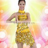Shine Gold Coin Club Sexy Dress Girl or Lady Summer Party Club Dress thumbnail-5