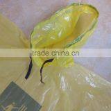 Cheap PE Disposable Yellow Raincoat for Promotion With Logo thumbnail-3