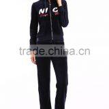 2016 New Latest Design Sports China Cheap Fashion Velour Tracksuits for Lady thumbnail-3