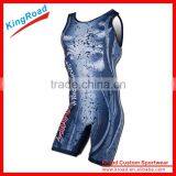 Hot Sell Sublimation Spandex Cheap Custom Wrestling Singlets thumbnail-1