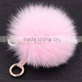 CX-A-63 New Promotional Fox Fur Ball Fur Pom Keychain With Fur Pompom thumbnail-2