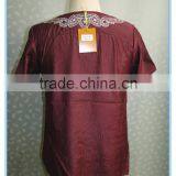 Ladies Cotton Top From Bangkok Embroidery V Neck Designs For Ladies Blouse thumbnail-3