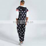 Hot Sale 100%cotton Star Print Hooded Onesie With Side Pocket Mens Onesie thumbnail-2