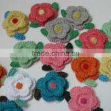 Cotton Crochet Small Flower With Leaf Patches
