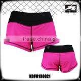 Women's crossfit fashion short 4 way strtch pink printed cheap lady's mma shorts