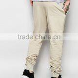 Custom Design 100% Cotton Mens Skinny Joggers With Pulling Rope thumbnail-4