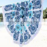 Cotton Velour Promotions Logos Australian The Beach People Roundie Towel With Tassel Fringe thumbnail-3