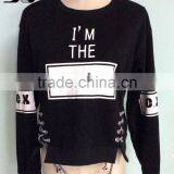 Wholesale Fashion Garment Terry Cotton Design Winter Crew Neck Print Plain Dyed for Women Hoody Sports Wear Made in China thumbnail-1