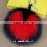 Classic Letter Fur Keychain Super BIg 15cm Fox Fur Pompoms From A to Z Keychains Real Fur Keychain Handbag Accessories thumbnail-5