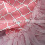 2015 New Pink Quatrefoil Baby Romper Tutu Romper Dress With Matching Headband and Leg Warmer thumbnail-4