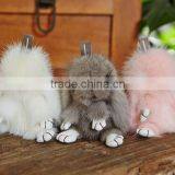 2017 Hot Selling Mink Fur Keyring/Popular Real Fur Ball Mink Fur Rabbit Shpe Keychain thumbnail-3