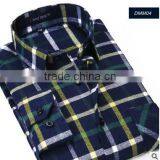 2016 Hot New Style Latest Man Shirt Designs for Men Fashionable uk Style Microfiber Flannel Plaid Long Sleeve thumbnail-1