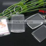 10 Key Chain&Key Rings W/Transparent Acrylic Picture Frames Fit 32.5x46mm Photo,Customize thumbnail-1