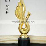 2017 New Design Gold Plated Chanticleer Trophy Chanticleer Award for Business Gift thumbnail-2