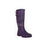 Eggplant Rubber Rain Boot , Calf Size 6 15 Inch Circumference