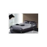 black leather beds py-331