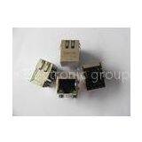 Right Angle RJ45 Modular Jack With Transformer 10 / 100BASE Tab Down , KRJ-171CNL