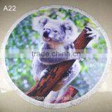 Hot Sale Australia Market 100% Polyester Microfiber 280 Gsm Round Beach Towel thumbnail-3