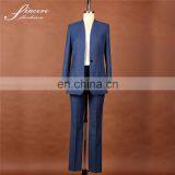 Ladies Blue Wool Polyester New Designer Formal Suits thumbnail-1