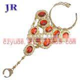 Tribal Stylish Diamond Belly Dance Bracelet Hand Chain Jewelry P-9001# thumbnail-3