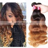 3 tone color ombre hair cambodian hair weave