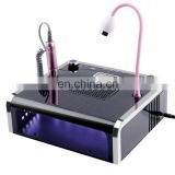 2020 New 4 in 1 Electric Nail Drill Machine with 30000RPM Handpiece Dust Vacuum Suction 108W LED UV Lamp Electric Nail File