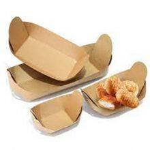 Disposable Custom Boat Tray Printed Paper Food Boat Tray Grease Resistant Fast Food Fries Hot Corn Dogs Paperboard Boat thumbnail-1