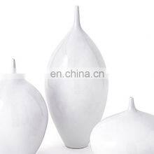 Nordic Simple Minimalism Potbelly On Glazed Milky White Home Ceramic Vase Porcelain For Table Decoration thumbnail-4
