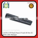 Good Price 110 idc lsa idc cat5e RJ45 utp 2U 48 Port Network Patch Panel