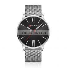 CURREN 8238 Roman Numerals Top Simple Minimalism Luxury Quartz Mesh Band Stainless Steel Wrist Watches For Men Relogio Masculino thumbnail-5