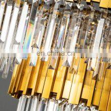 Hotel Wedding Lobby Large Decorative Hanging Light Gold Home Modern Stainless Steel Luxury Crystal Chandelier thumbnail-3