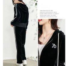 Spring And Autumn Gold Velvet Suit Female Middle-Aged And Elderly Women's Sportswear Loose And Western Style Two-Piece Suit thumbnail-3