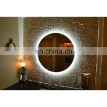 Silver Round Rectangular Purple Usb Bathroom Luxury Wall Touch Led Makeup Vanity Mirror thumbnail-3