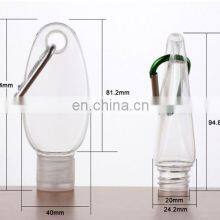 Hot Selling Oval Shape Empty 30ml 50ml 60ml Hand Sanitizer Bottle With Keychain Carabiner thumbnail-5