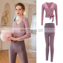 Europe and the United States Gym Suit Female Quick-drying Tights Two-piece Running Autumn New Sport Suit Women Yoga Clothing thumbnail-2