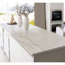 Code：8021，Calacatta Artificial Stone Quartz Slab Kitchen Countertops thumbnail-3