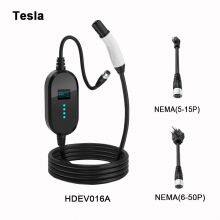 Portable EV Charger N5-15P to Tesla Groundless Charger Stake Cord With Vehicle For Home, Commercial HDEV016 thumbnail-2