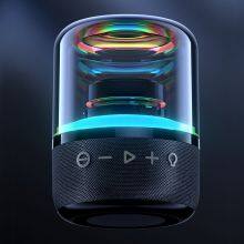 2024 Factory OEM Wireless Speaker RGB LED Light Bluetooth Speakers Outdoor Use Fabric Portable Speakers thumbnail-2