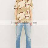 New Style Custom Mens Tricolour Desert Camo T Shirts thumbnail-2