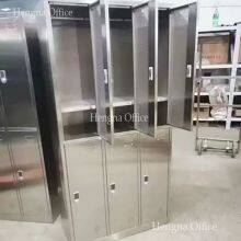 Fábrica chinesa de atacado de armários de aço inoxidável com múltiplas portas, resistentes a arranhões e desgaste, com maçanetas de alumínio para escolas e escritórios thumbnail-2