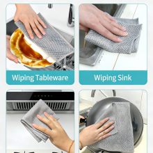 Single/Double Layer Non Scratch Wire Dishcloth Dish Washing Rag Pots Grills Dish Cleaning Cloths Wet and Dry Scrubber Pad thumbnail-4