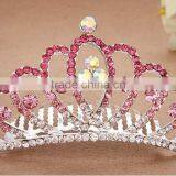 2015 Fashion Promotional Red Rhinestone Kids Crown for Weeding thumbnail-2