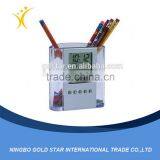 Best Selling Products 2014/Magnetic Wooden Plastic Desk Pen Holders With Watch thumbnail-1