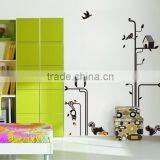 ALFOREVER AY9126 Black Owl Tree Sticker,owl Decals for Home Decoration